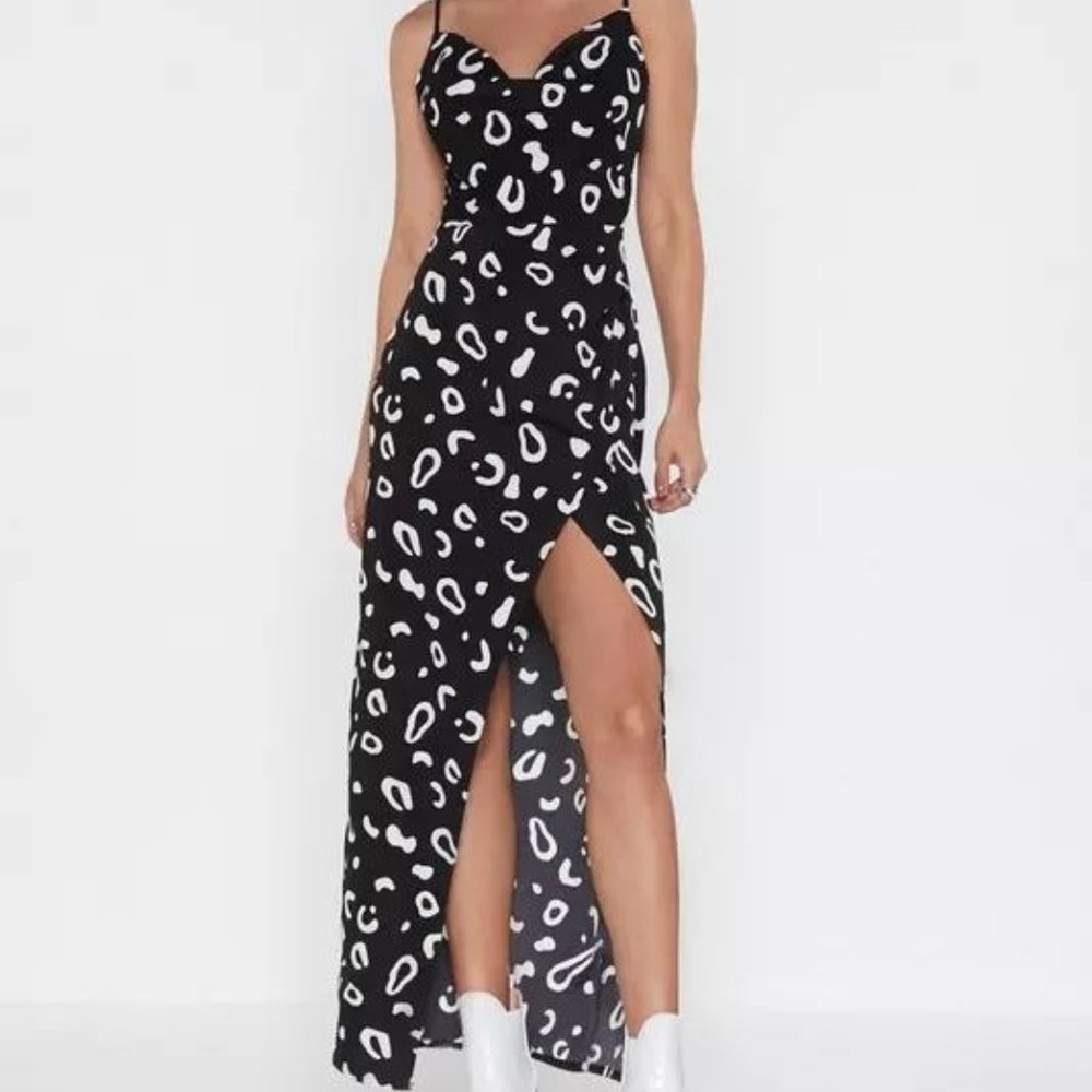 Midi Dress In Soft Swirl Print